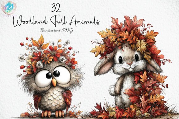 Download Whimsical Woodland Fall Animals Clipart - Art Collection