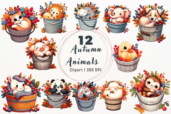 Download Watercolor Autumn Animals Clipart - Art Collection