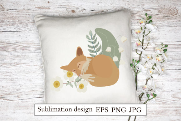 Download Scandi Nordic Style Sleeping Fox Clipart - Art Collection