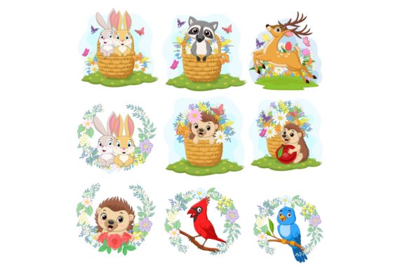 Download Cartoon Autumn Forest Animal Bundle - Art Collection