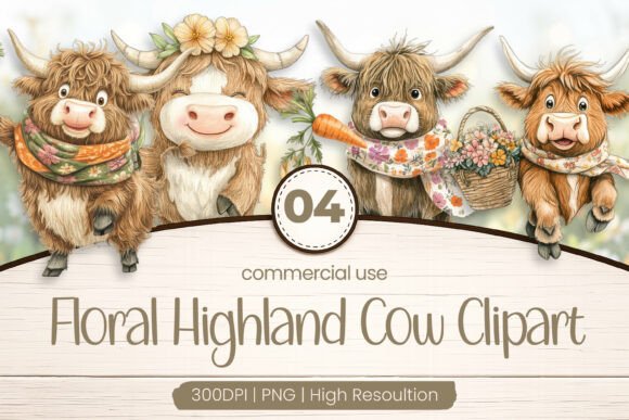 Download Floral Baby Cow Clipart PNG - Art Collection
