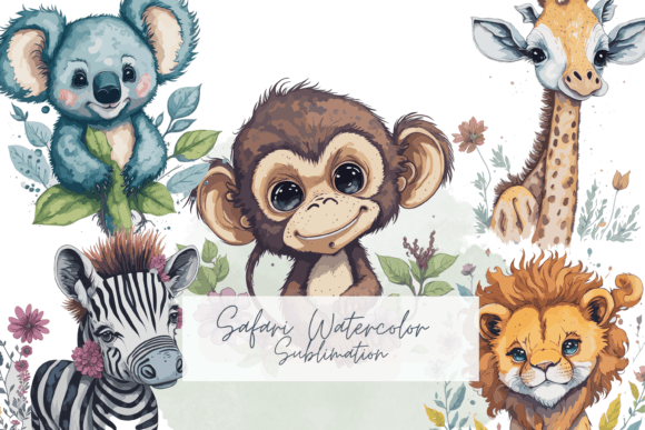 Download Safari Watercolor Sublimation Clipart - Art Collection