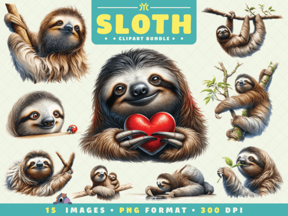 Download Watercolor Sloth Clipart - Art Collection