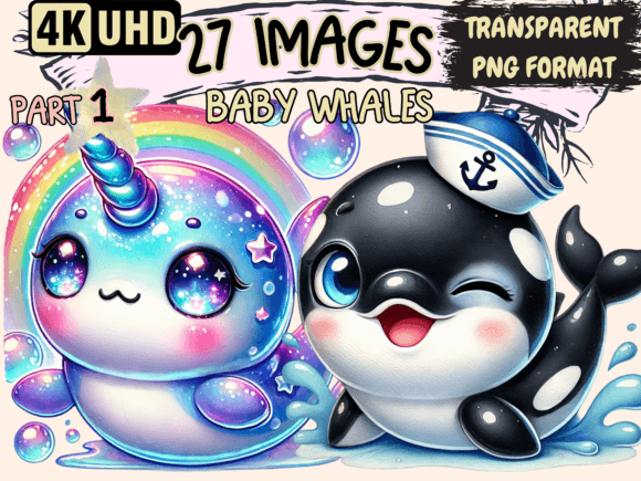 Download Baby Whales Clipart P1 - Art Collection