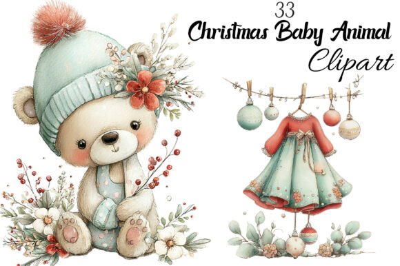 Download Christmas Baby Animal Clipart - Art Collection