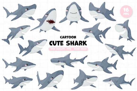 Download Shark Species Cute Shark Clipart - Art Collection