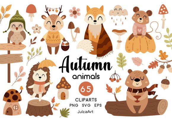 Download Autumn Animals Clipart, Fall Clipart - Art Collection