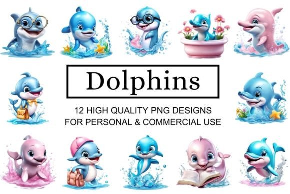 Download Adorable Baby Dolphin Clipart - Art Collection