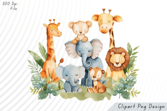 Download Cute Safari Animals PNG Clipart - Art Collection