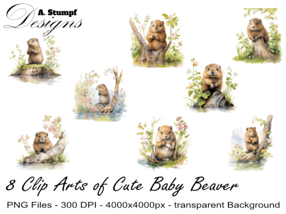 Download A Cute Baby Beaver Clip Art Bundle - Art Collection
