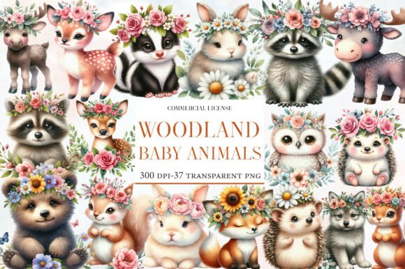 Download Woodland Baby Animals Clipart - Art Collection