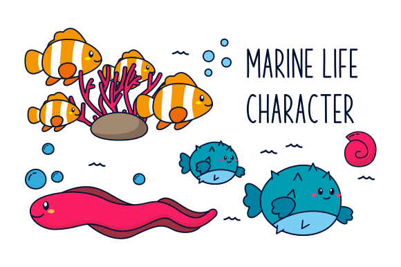 Download Marine Life Vector Cartoon Ocean - Art Collection