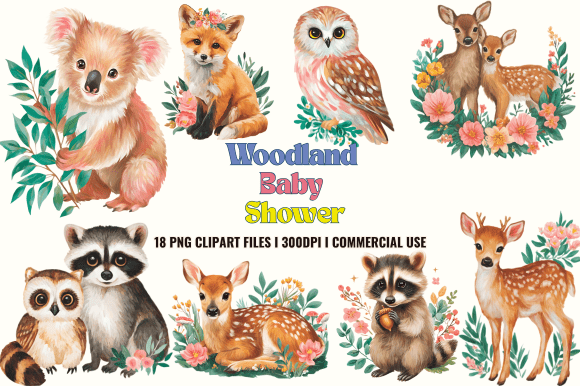 Download Woodland Baby Shower Clipart - Art Collection