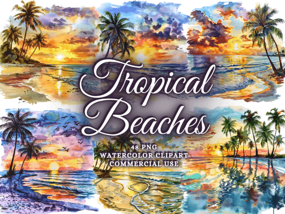 Download Summer Tropical Beach Clipart Png Bundle - Art Collection