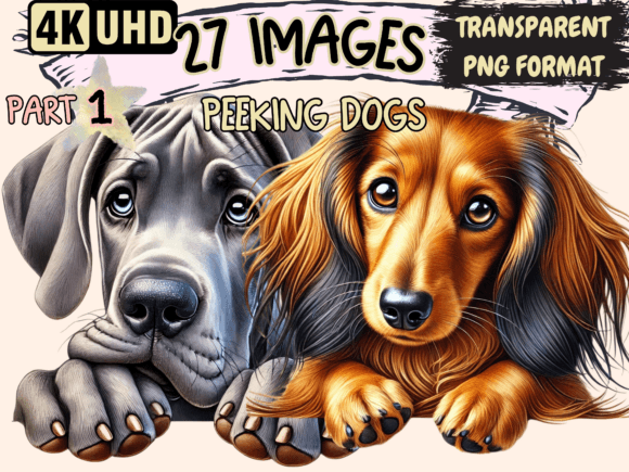 Download Peeking Dogs Clipart P1 - Art Collection