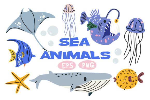 Download Marine Life Sea Animals and Fish Clipart - Art Collection
