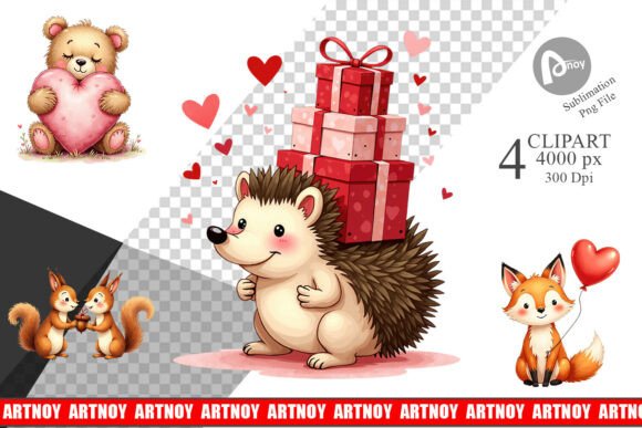 Download Cozy Woodland Valentine Clipart - Art Collection