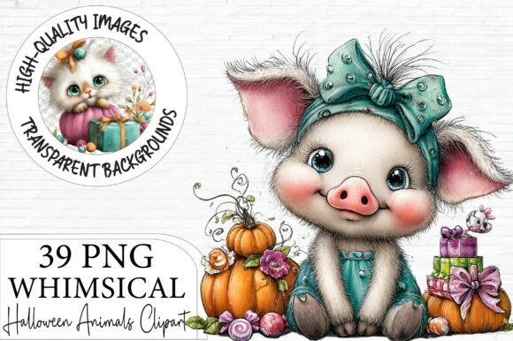 Download Whimsical Halloween Animals Clipart - Art Collection