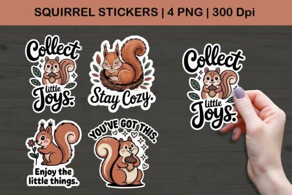 Download Squirrel Stickers | Cute Cozy Woodland - Cozy woodland Collection
