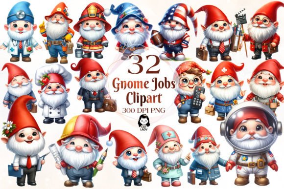 Download Cute Gnome Jobs Sublimation Clipart - Art Collection