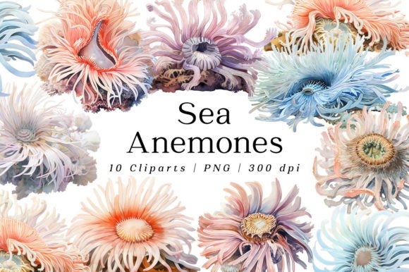 Download Sea Anemones Animal Watercolor Cliparts - Art Collection