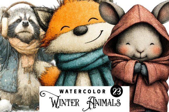 Download Woodland Winter Animals Clipart - Art Collection