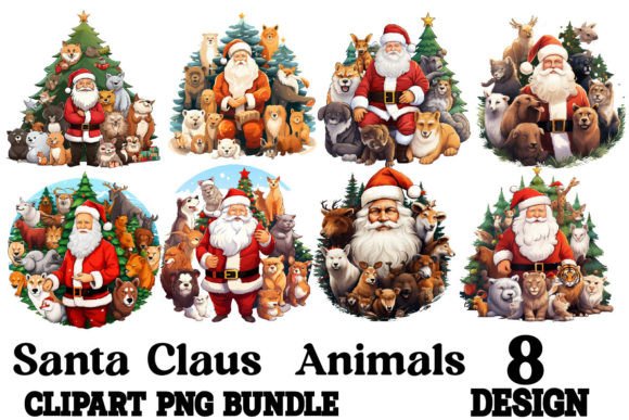 Download Santa Claus Animals Clipart - Art Collection