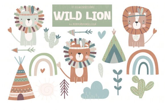 Download Wild Lion Clipart Set - Art Collection