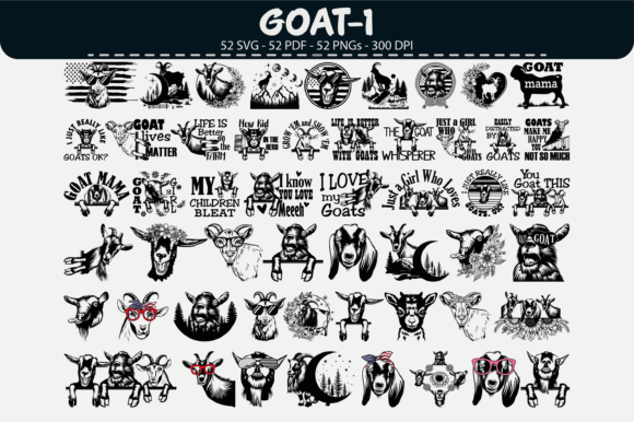 Download Goat Vector Clipart – 52 Designs - Art Collection
