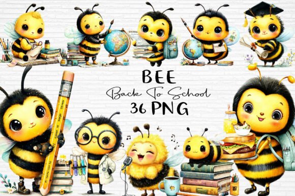 Download Bee Back to School Clipart PNG - Art Collection