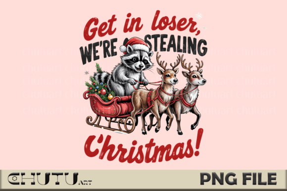 Download Raccoon Sleigh PNG - Funny Xmas Art - Art Collection