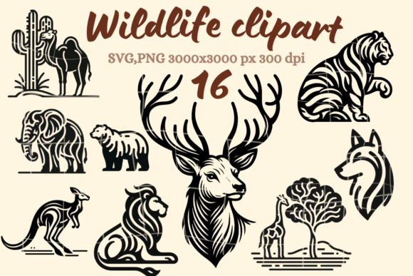 Download Wildlife Silhouette Outline Clipart - Art Collection