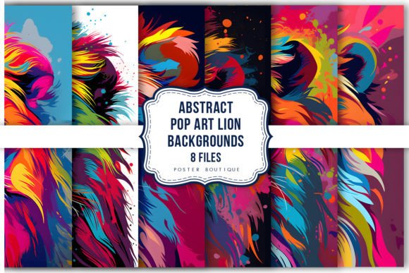 Download Abstract Pop Art Lion Backgrounds Pack - Art Collection