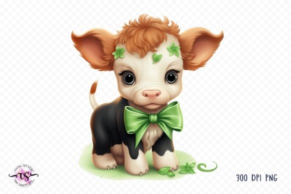 Download Cute St Patrick's Day Baby Cow Clipart - Art Collection