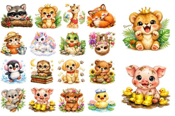 Download Kawaii Baby Animal Clipart Bundle - Art Collection