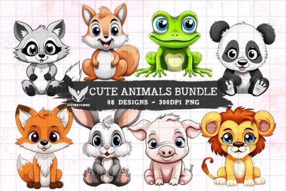 Download Cute Animals Sublimation Clipart - Art Collection