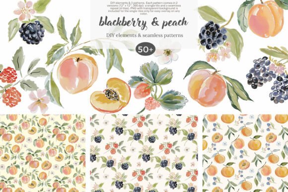Download Watercolor Fruit Clipart Set &amp; Patterns - Art Collection