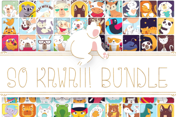 Download Cute Animals Sublimation &amp; Clipart Pack - Art Collection