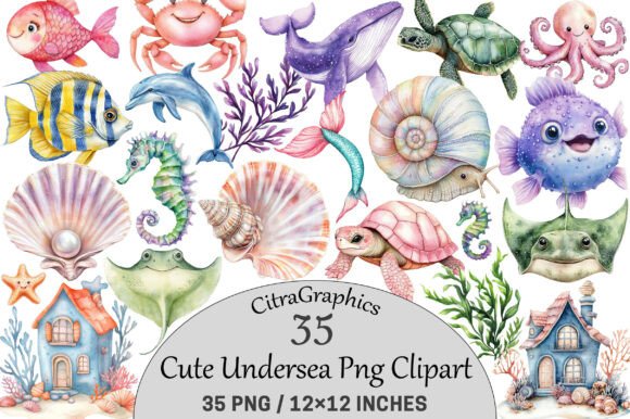Download Cute Undersea Clipart. - Art Collection