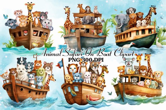 Download Animal Safari Watercolor Clipart Bundle - Art Collection