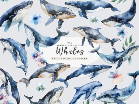 Download Whale Clipart, Whale Watercolor Png - Art Collection
