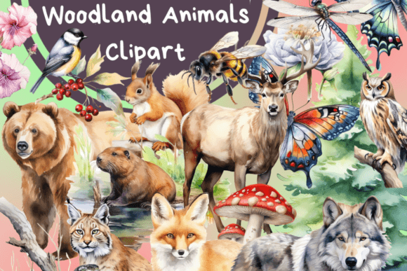 Download Cute Watercolor Woodland Animals Clipart - Art Collection