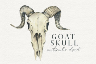 Download Watercolor Goat Skull Clipart - Art Collection