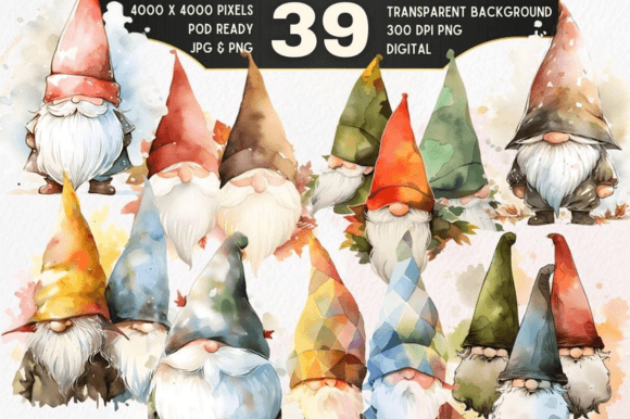 Download 39 Autumn Gnomes Cozy Clipart Bundle - Art Collection