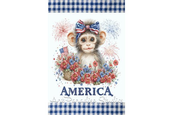 Download Patriotic Monkey Art for Designers - Art Collection
