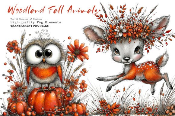 Download Whimsical Woodland Fall Animals Clipart - Art Collection