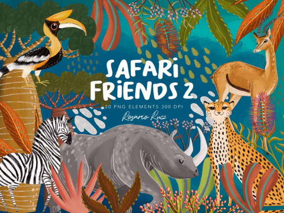 Download Safari Animals Clipart, Safari Friends - Art Collection