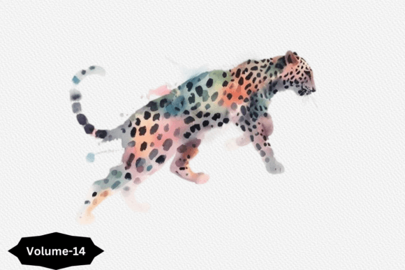 Download Cute Leopard Watercolor Clipart Vol –14 - Art Collection