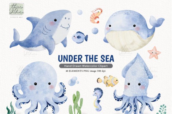 Download Watercolor Undersea Clipart - Art Collection