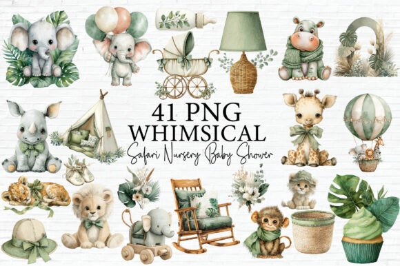 Download Watercolor Safari Animals Clipart - Art Collection